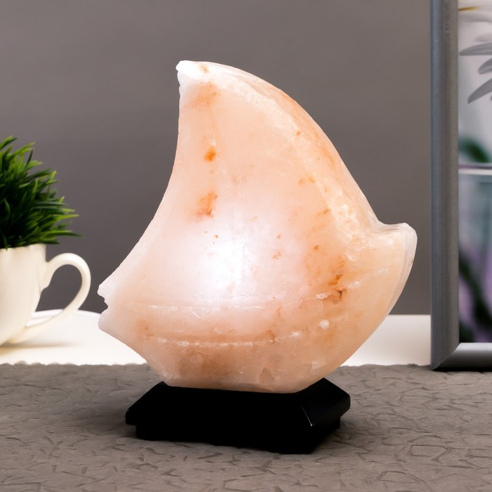 

Соляной светильник "Кораблик" LED (диод белый) USB гималайская соль 12,5*15*5,5см