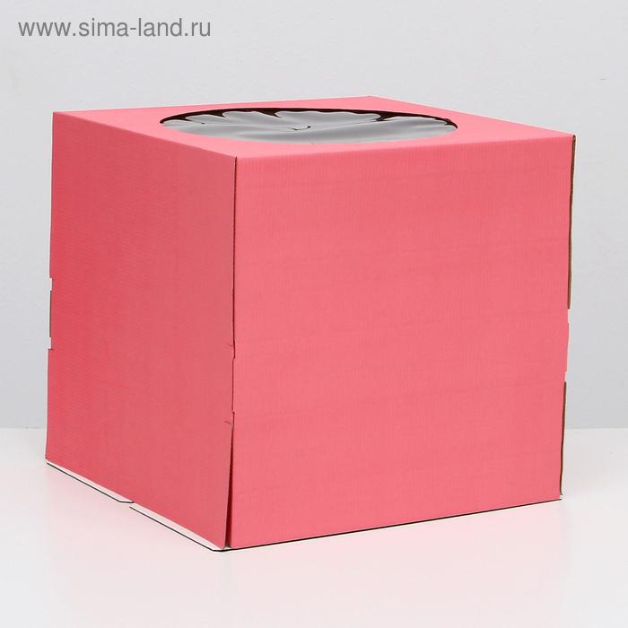 

Кондитерская коробка, с окном, красная, 30 х 30 х 30 см