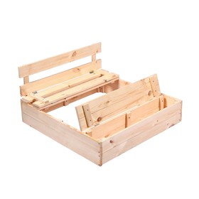 

Песочница деревянная, с крышкой и ящиком для игрушек, 100 × 100 × 20 см, сосна