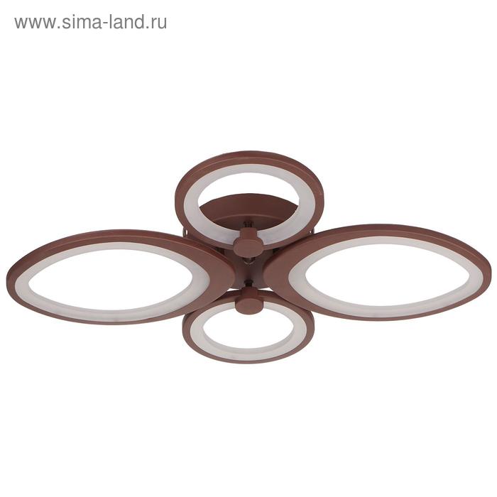 

Люстра с ПДУ 671102/4 LED 104Вт диммер 3 режима 3000-6000К кофе 65х50х11 см