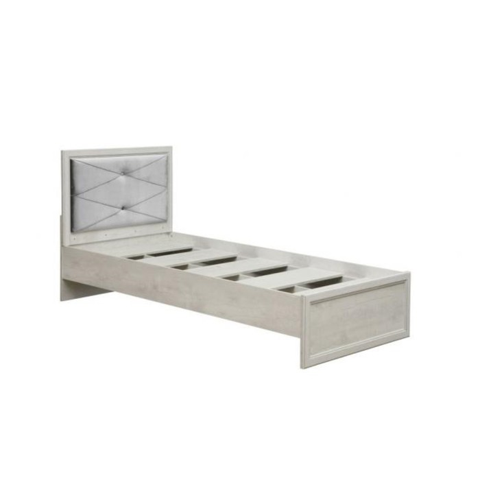 Кровать одинарная с настилом «Сохо», 90 × 200 см, цвет бетон пайн белый/бетон пайн патина кровать с пм сохо 160×200 см цвет бетон пайн белый бетон пайн патина