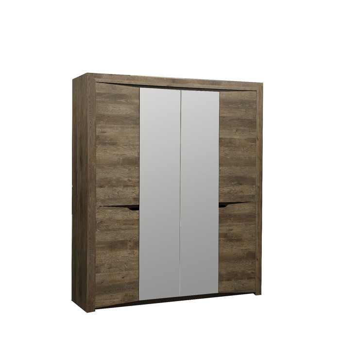 Шкаф для одежды «Лючия» 33.01, 4 двери, 1978 × 580 × 2300 мм, цвет кейптаун / венге 41620