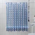Штора для ванной комнаты Доляна «Морская синева», 180×180 см, PVC