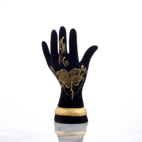 Подставка "Рука", для колец и бижутерии, цвет черный, керамика, 21 см, микс от Сима-ленд