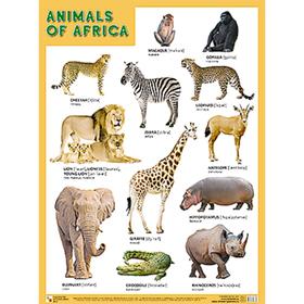 

Плакаты (англ). ANIMALS OF AFRICA (Животные Африки)