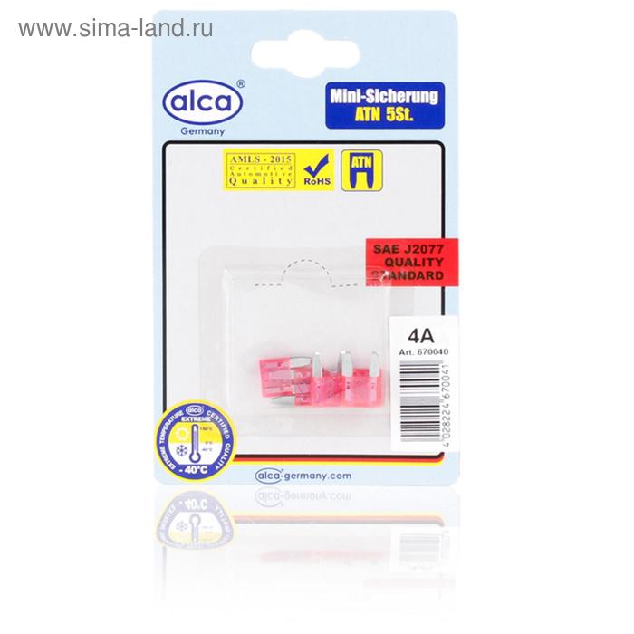 

Предохранитель флажковый мини 4A, 5 шт, ALCA