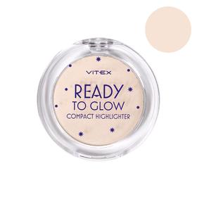 

Хайлайтер для лица Vitex Ready To Glow компактный, для светлой кожи, тон 201 Rose glow