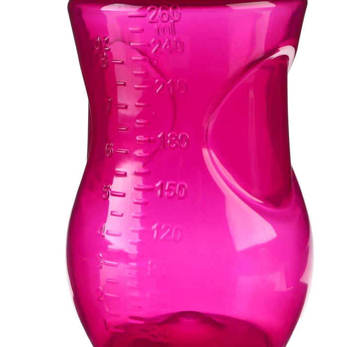 Бутылочка для кормления, 260 мл., от 6 мес., широкое горло, цвет розовый