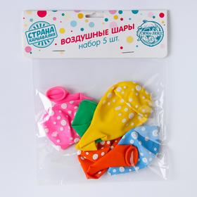 

Шар латексный 12" "Смайлик", набор 5 шт., МИКС