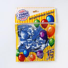 

Шар латексный 12" "Луна и звезды", набор 25 шт, цвет голубой