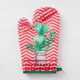 

Варежка Доляна "Кактус"цв.розовый 26*16 см, 100% п/э