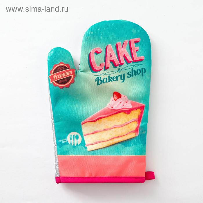 

Варежка Доляна "Cake"цв.голубой 26*16 см, 100% п/э