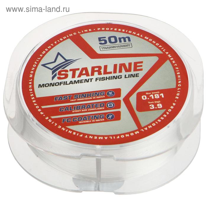 фото Монофильная леска starline 50 м (transparent) d=0,181 мм iam company