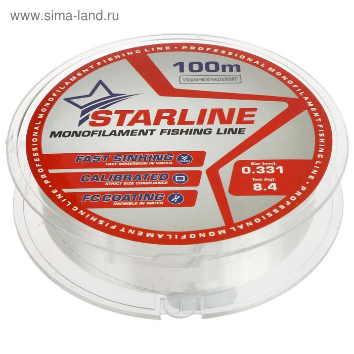 фото Монофильная леска starline 100 м (transparent) d=0,331 мм iam company