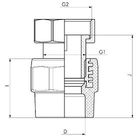 

Муфта PIPELIFE INSTAPLAST, полипропиленовая, d=20 мм х 1/2", накидная гайка, серая