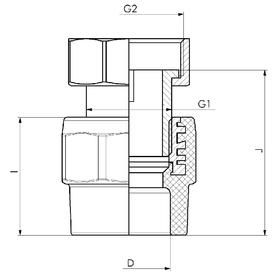 

Муфта PIPELIFE INSTAPLAST, полипропиленовая, d=25 мм х 3/4", накидная гайка, белая