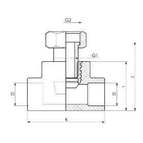 

Тройник PIPELIFE INSTAPLAST, полипропиленовый, d=20 мм х 3/4", накидная гайка, серый