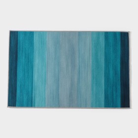 Коврик для ванной Доляна «Лазурный», 50×80 см, цвет синий