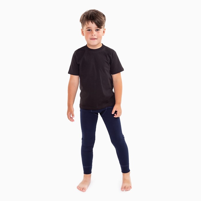 Кальсоны для мальчика (термо), цвет тёмно-синий, рост 128 см (34)