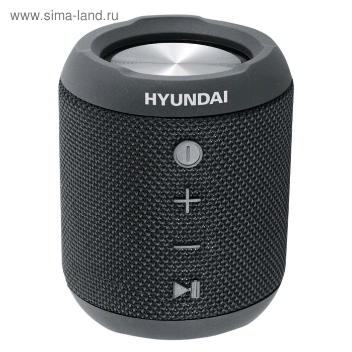 Портативная колонка Hyundai H-PAC300 7Вт, FM, AUX, microSD, USB, BT4.2, 2200мАч, черный
