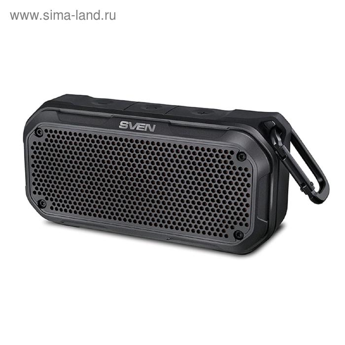Портативная колонка Sven PS-240 12Вт, FM, AUX, microSD, Bluetooth, 2000мАч, черный