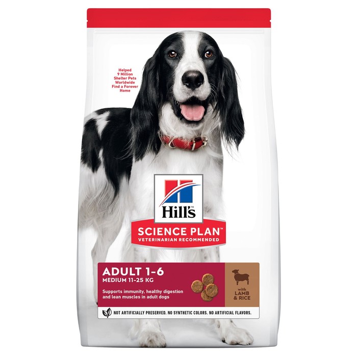 фото Сухой корм hill's sp для собак средних пород, поддержание иммунитета, ягненок/рис, 2,5 кг