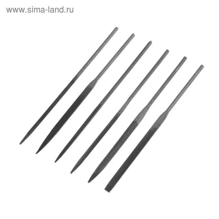 Набор надфилей LOM, металлические рукоятки, 60 х 140 х 3 мм, 6 шт.