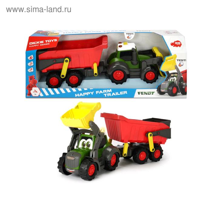 

Трактор Happy Farm трейлер 65 см, свет/звук