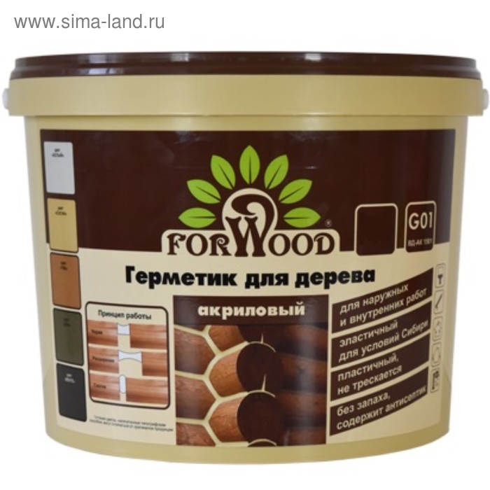 Герметик G01 для дерева ВДАК-1501 тик 1,3 кг