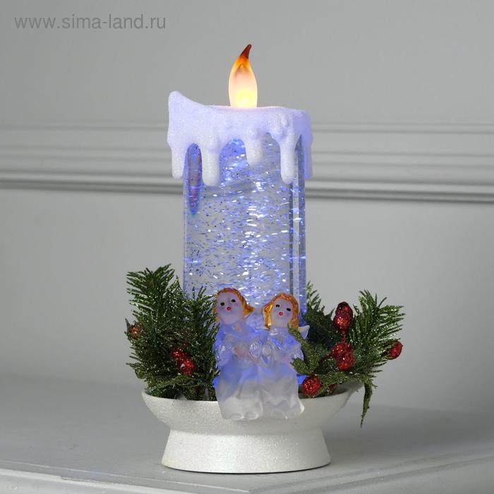 

Фигура световая свеча "Ангелочки", 12х12х23 см, от батареек, RGB