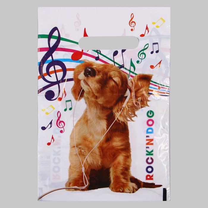 

Пакет "Rock n Dog", полиэтиленовый с вырубной ручкой, 30 мкм 20х30 см