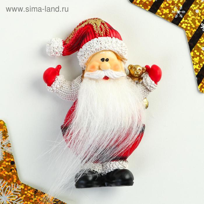 

Магнит полистоун "Дедушка Мороз с длинной бородой" МИКС 9,2х5,5х1 см