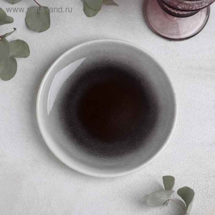 фото Тарелка фарфоровая пирожковая magistro «сиам», d=16,5 см, цвет серый