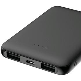 

Внешний аккумулятор OLMIO (039034) Mini-5, 5000мАч, 2хUSB, 2.1A, черный