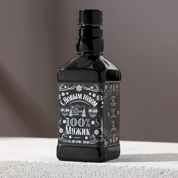 Гели для душа Гель для душа Виски 100% Мужик, 250 мл, black
