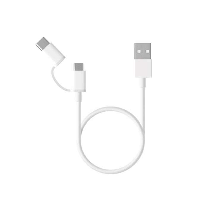 Кабель XIAOMI Mi 2-in-1 USB Cable Micro-USB to Type-C, 0.3 м, белый (SJV4083TY) кабель xiaomi mi 2 in 1 usb cable micro usb to type c 0 3 м белый sjv4083ty 1 шт