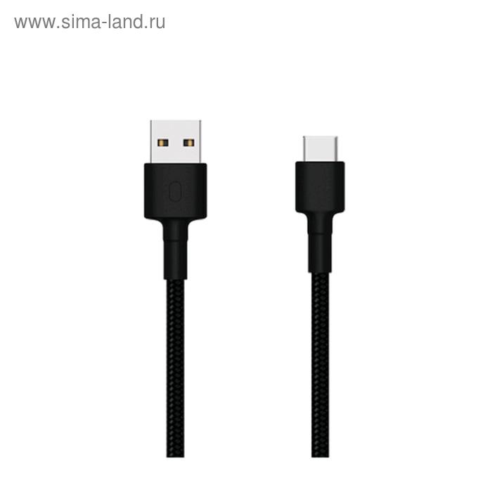 Кабель XIAOMI Mi Braided USB Type-C Cable, 1 м, черный (SJV4109GL) кабель для сотового телефона xiaomi mi usb type c 1м braided cable sjv4109gl черный