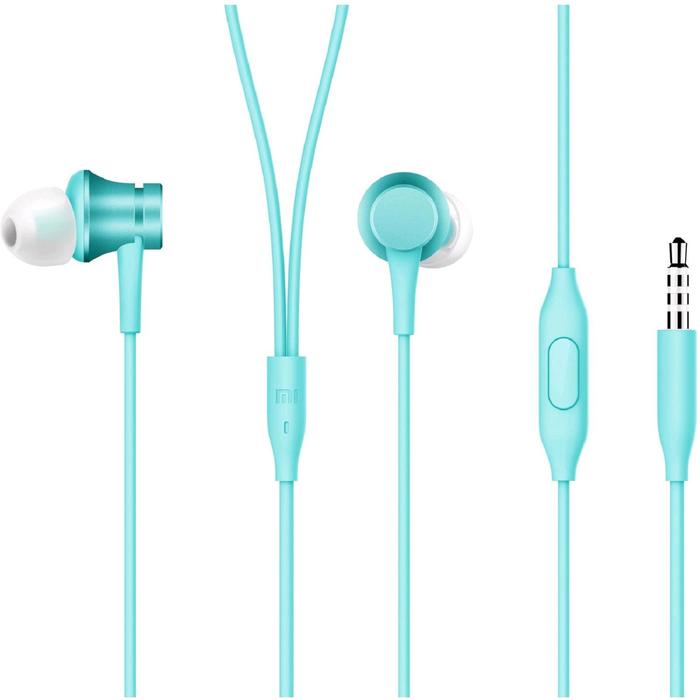 Наушники XIAOMI Mi In-Ear Headphones Basic, вакуумные, микрофон, голубые (ZBW4358TY)