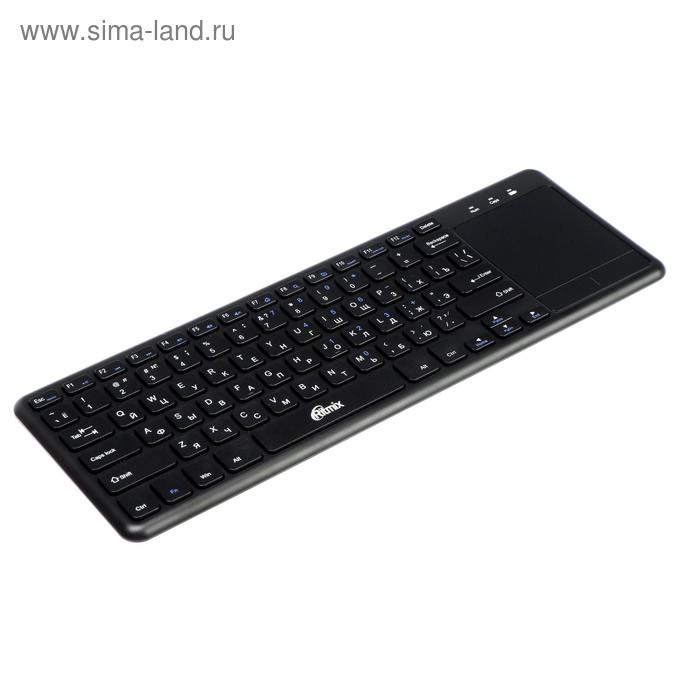 Клавиатура Ritmix RKB-350BTH, беспроводная, мембранная, 78 кл, Bluetooth, тачпад, чёрная