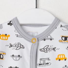 

Комбинезон, цвет белый/путешествие, рост 62