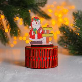 Новогодний декор с подсветкой «С праздником» 7×7×11 см, МИКС Ош