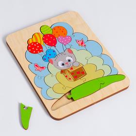 

Пазл - вкладыш «Путешествие котёнка» 22×17 см