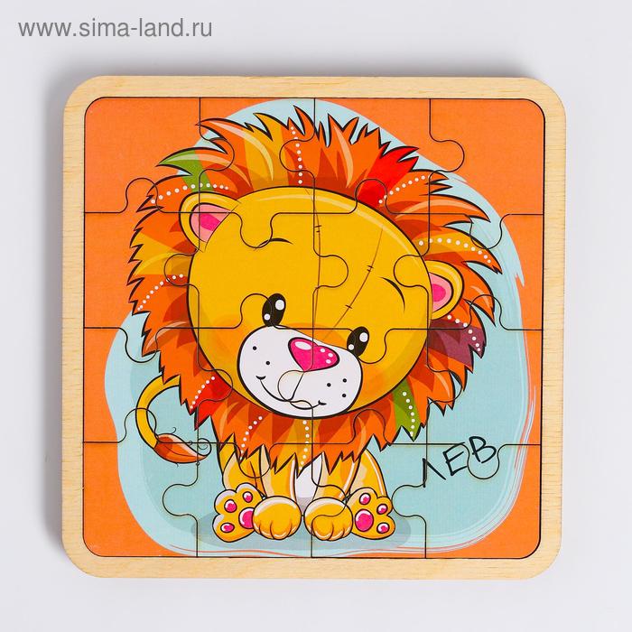 

Пазл - вкладыш в рамке «Львёнок» 16×16 см