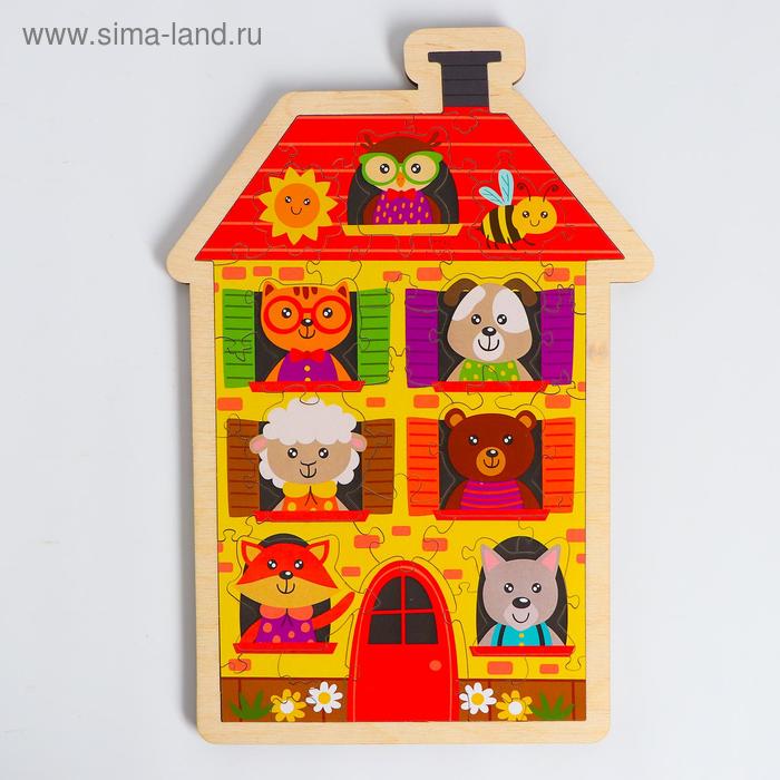 Пазл - вкладыш в рамке Домик с животными 3121 см 312₽