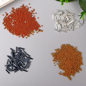 

Бусины American Crafts "Color Pour Resin" 4 шт, металлик