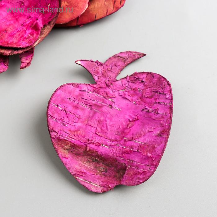 фото Набор декоративных элементов из коры дерева "яблоко", 7 см, 8 шт, розовый астра