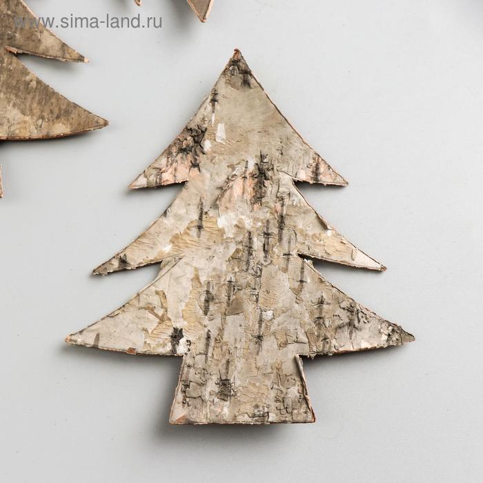 фото Набор декоративных элементов из коры дерева "ёлочки", 10 см, 3 шт астра