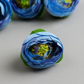 

Набор декоративных цветов 5 см, 4 шт, синий