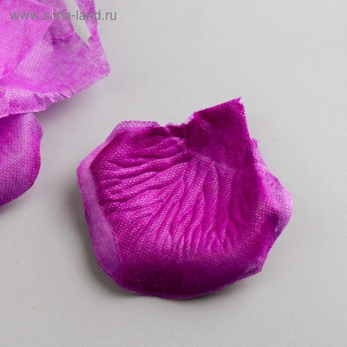 Набор декоративных лепестков розы из ткани 5,5 см, 144 шт, фуксия