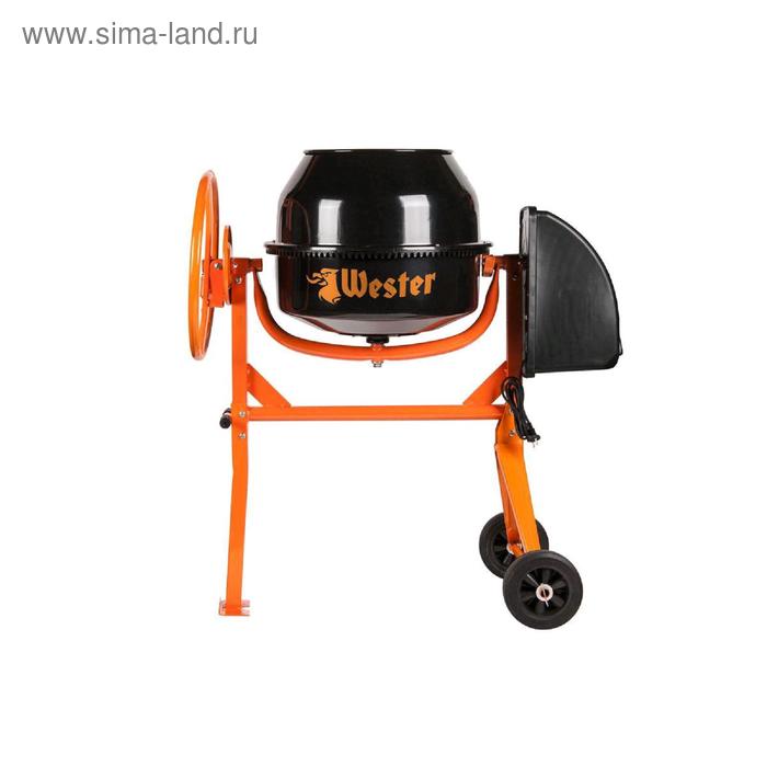 Бетономешалка WESTER BTM120A, 120/60 л, 550 Вт, ручной привод наклона, чугунный венец